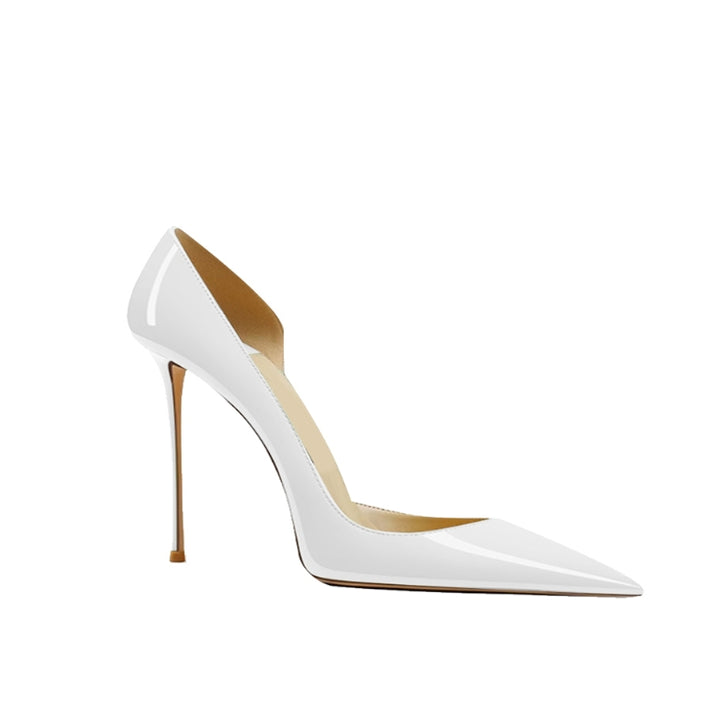 SELIO Patent Leather Mid Heel Pumps - 8cm