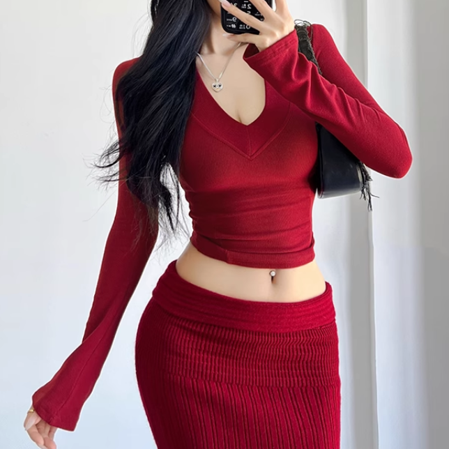 SEMOR V Neck Knitwear Sweater