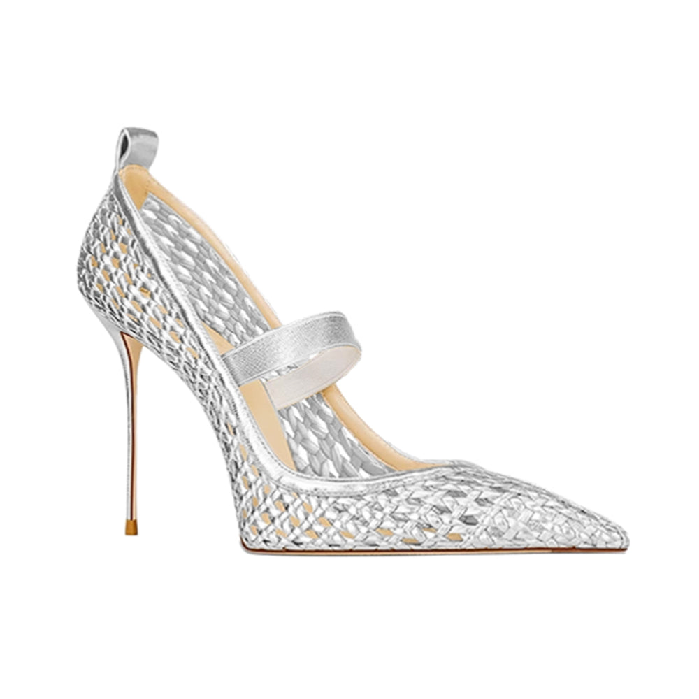 SERVV Braided Mid Heel Pumps - 8cm