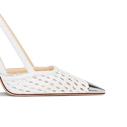 SETOL Metal-Plated Braided Mid Heel Sandals - 8cm
