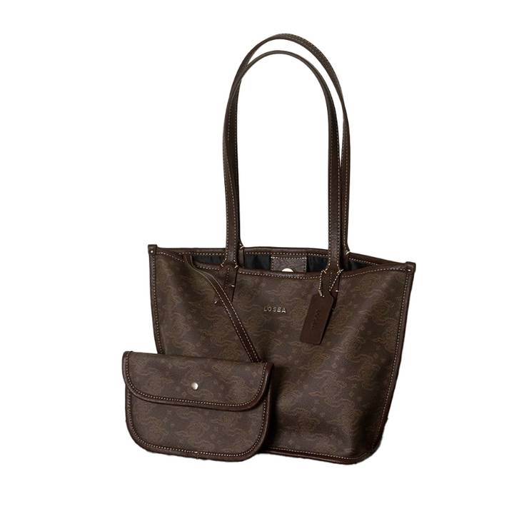 SEVKI Leather Oversized Tote Bag