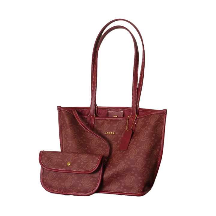 SEVKI Leather Oversized Tote Bag