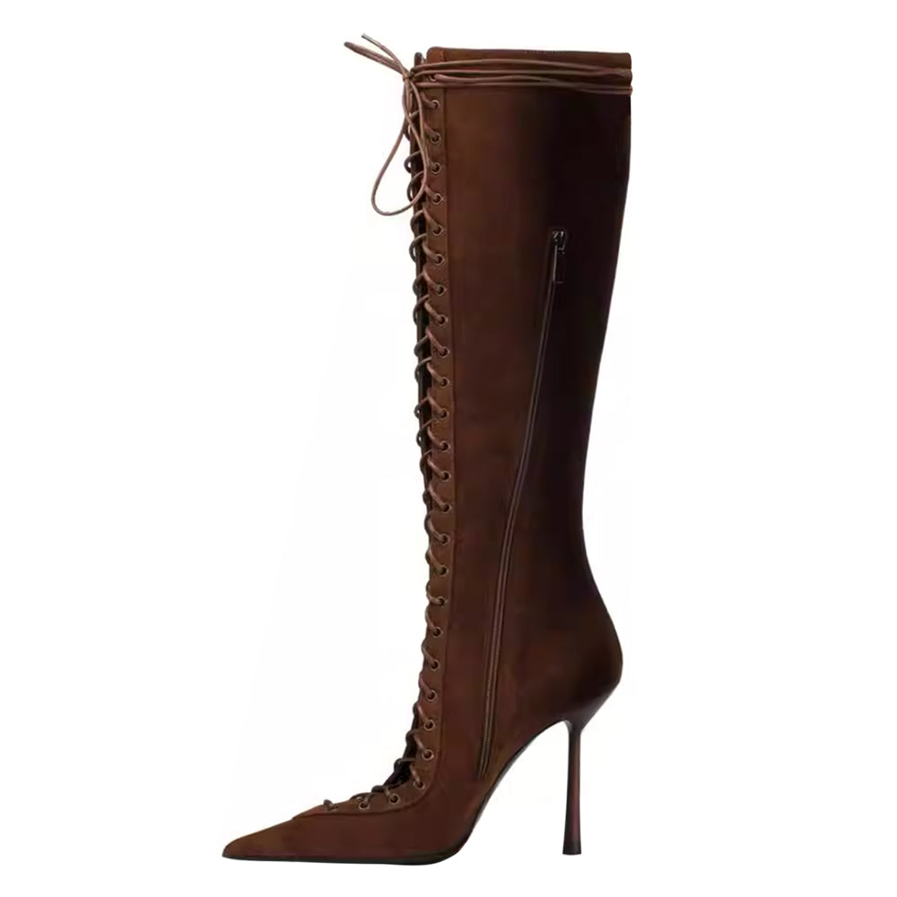 SIANA CUT OUT KNEE HIGH BOOTS