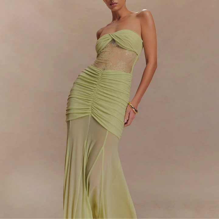 SLEVA Tube See-Through Evening Dress Gown