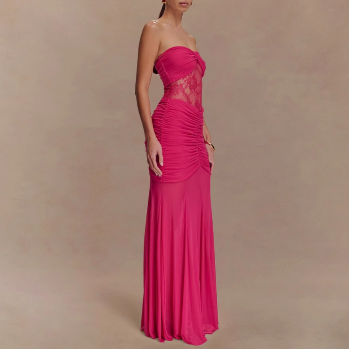 SLEVA Tube See-Through Evening Dress Gown