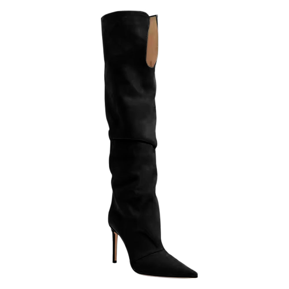SONUI Suede Stiletto High Heel Knee High Boots