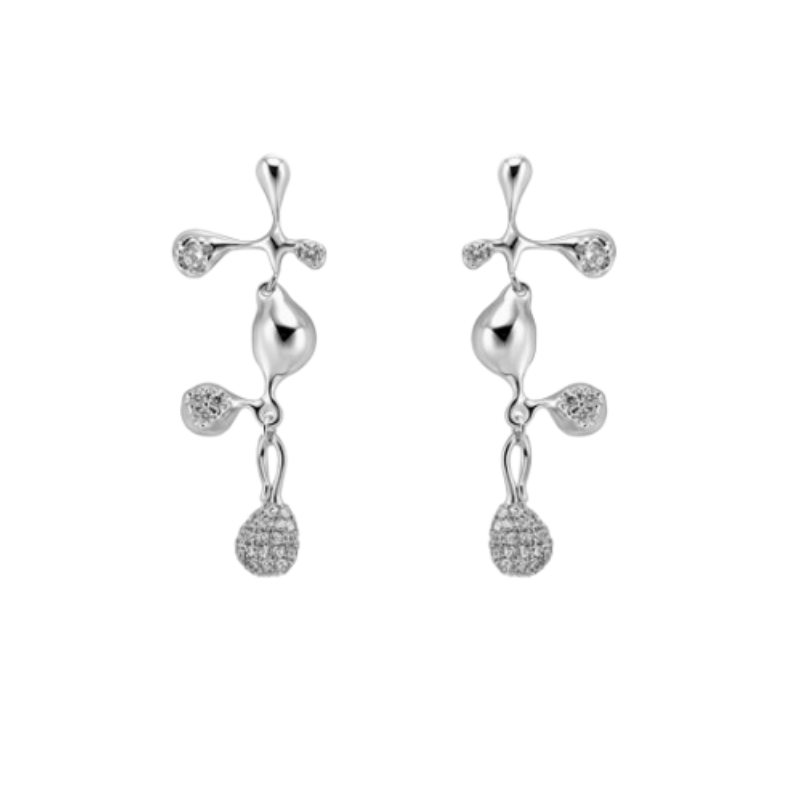 SOVDI Diamante Long Earrings - Pair