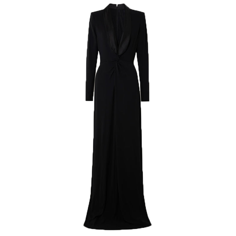 SOVET Deep V Evening Dress Gown