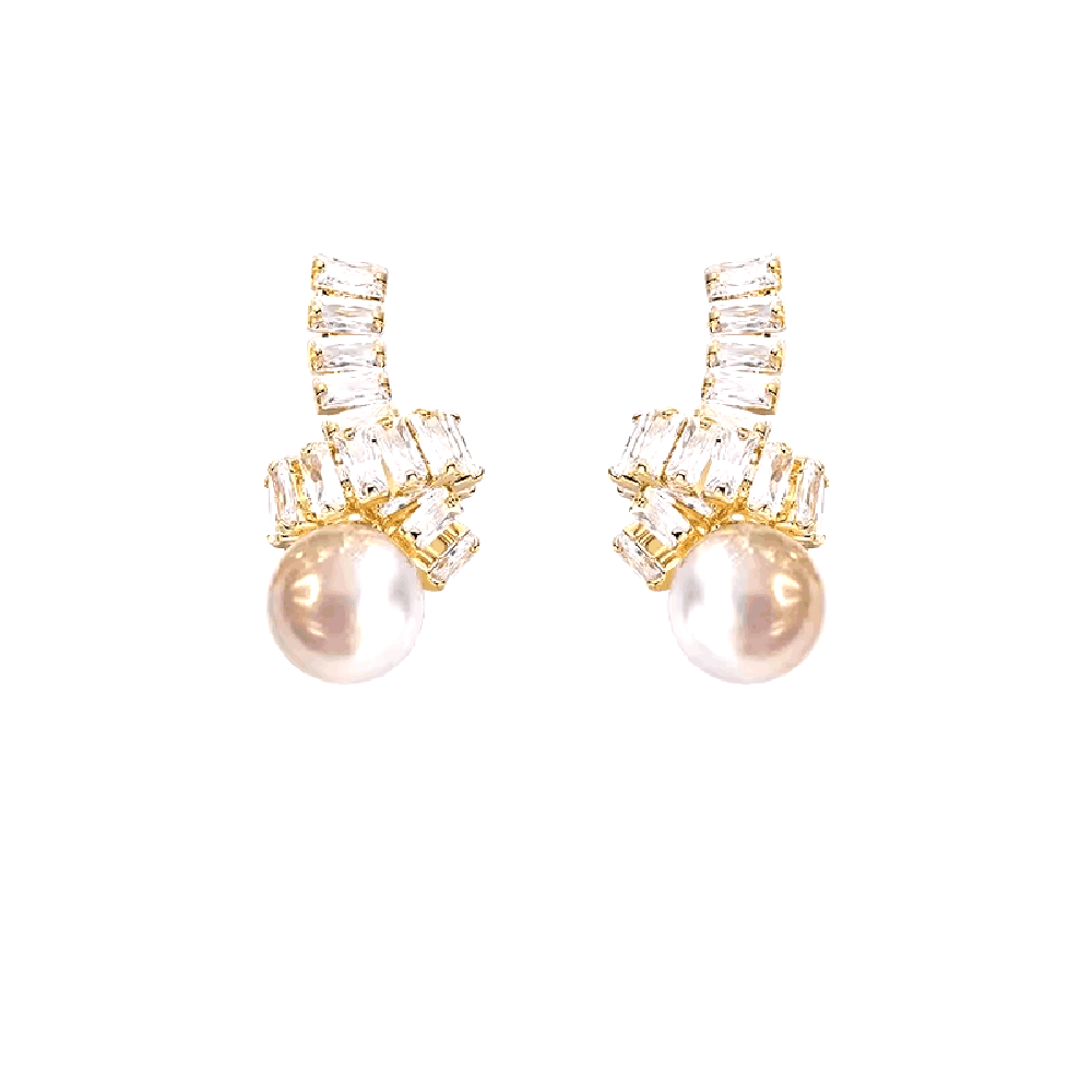 SRUCA Diamante And Pearl Earrings - Pair