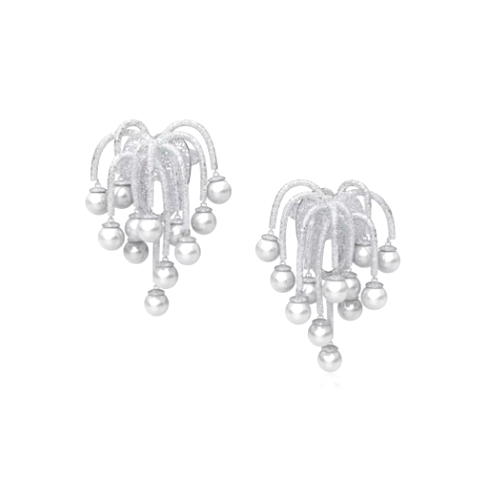 SUNEI Pearl Fringed Earrings - Pair