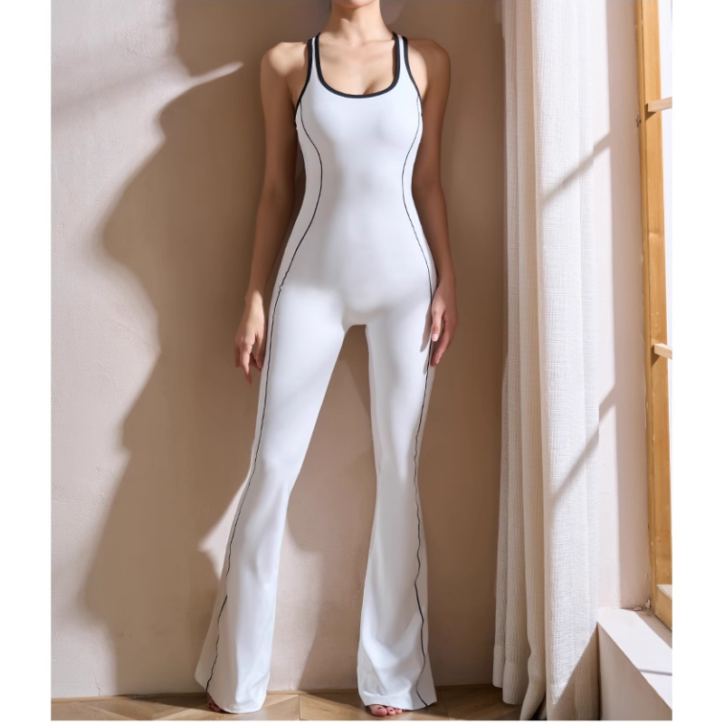 SUTVI Yoga Pilates Backless Fitted Bodysuit Activewear