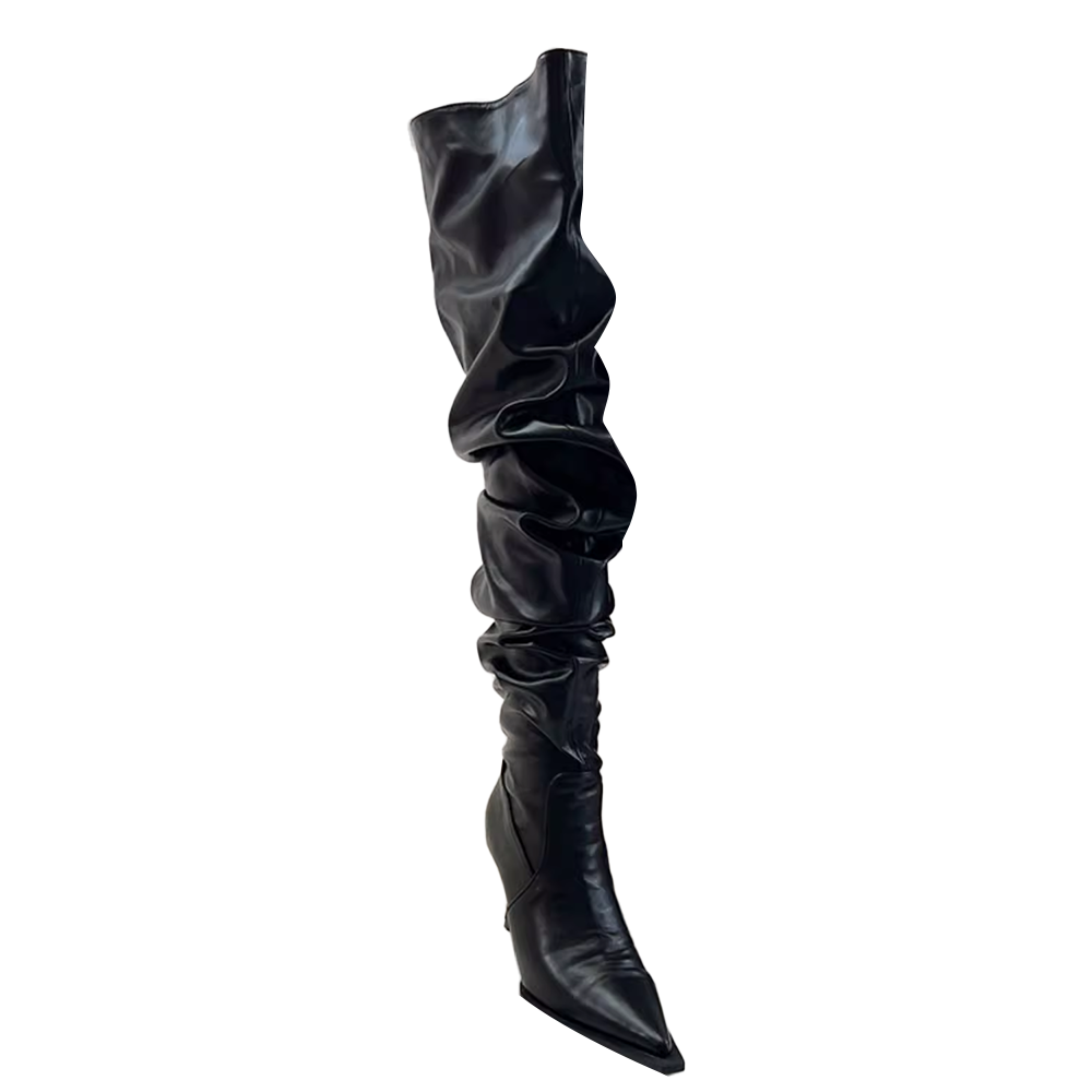 SVITA Leather Over The Knee Boots
