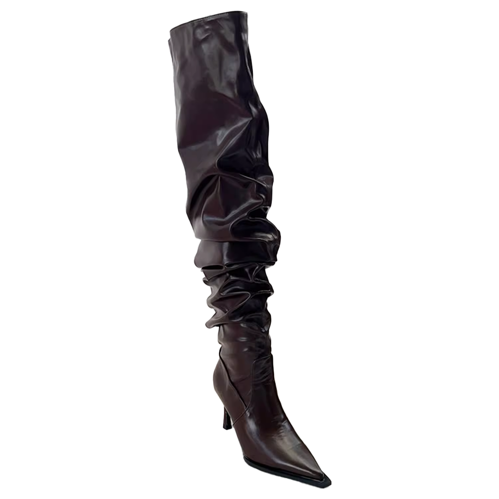 SVITA Leather Over The Knee Boots