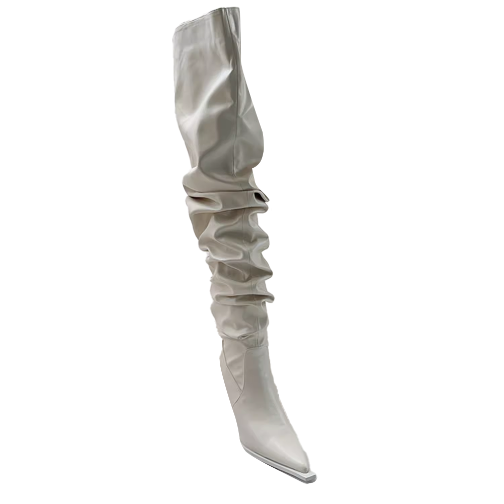 SVITA Leather Over The Knee Boots