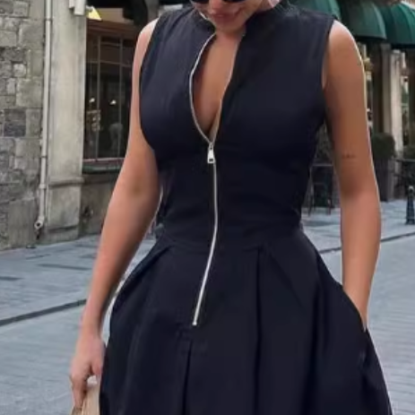 zipper tank dress