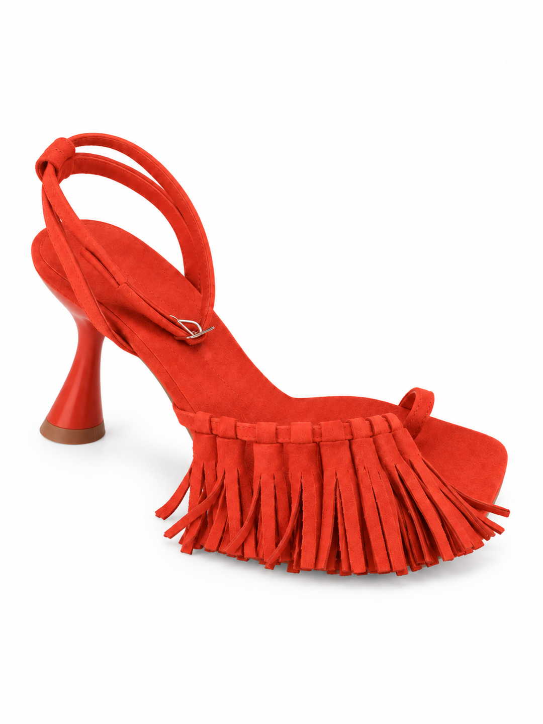 TAROF ANKLE STRAP SPILT TOE MID HEEL SANDALS