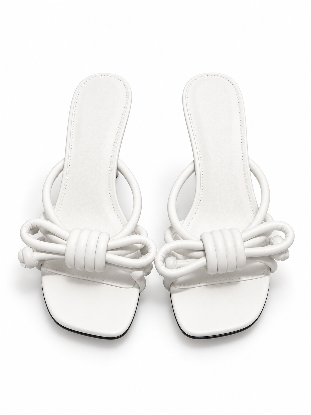 TAVRI KNOTTED MID HEEL SANDALS