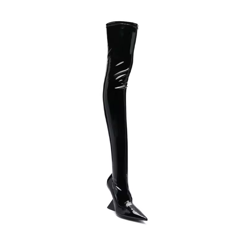 TEBIA Sculptured Heel Over The Knee Boots