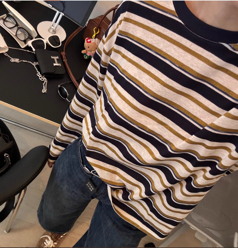 TECEM Striped Long Sleeves Top