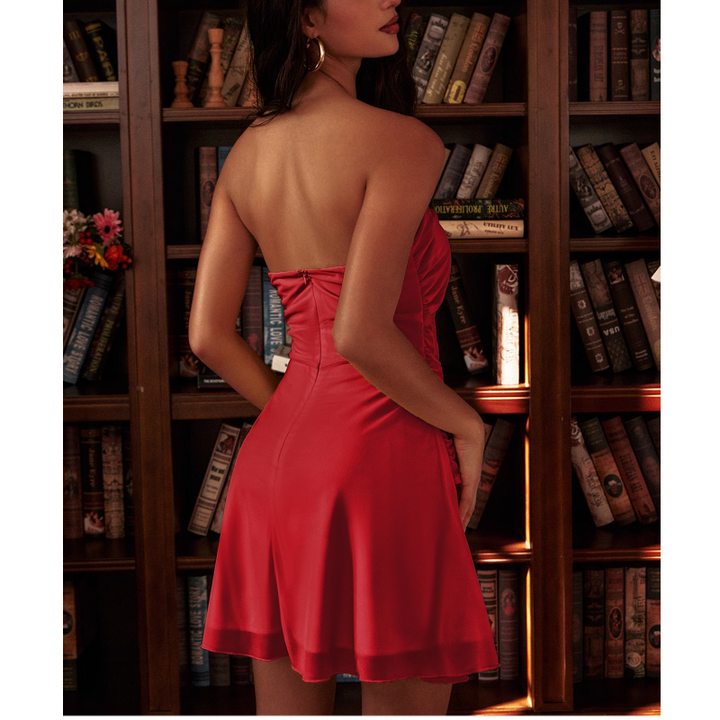 TECFU Cut Out Tube Mini Dress