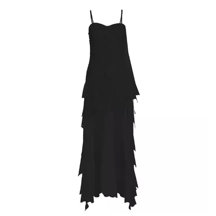 TEDUV Ruffled Maxi Dress