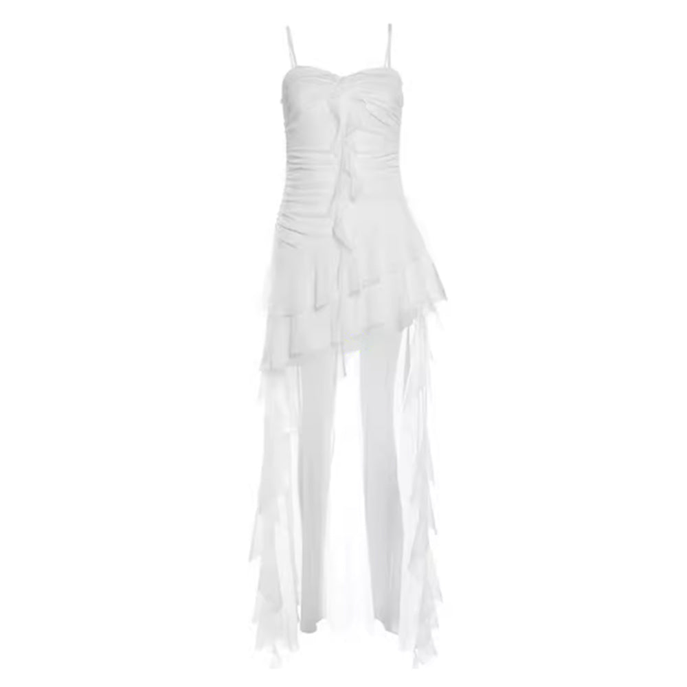 TEDUV Ruffled Maxi Dress