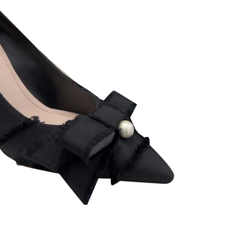 TENAV Bow Kitten Heel Pumps