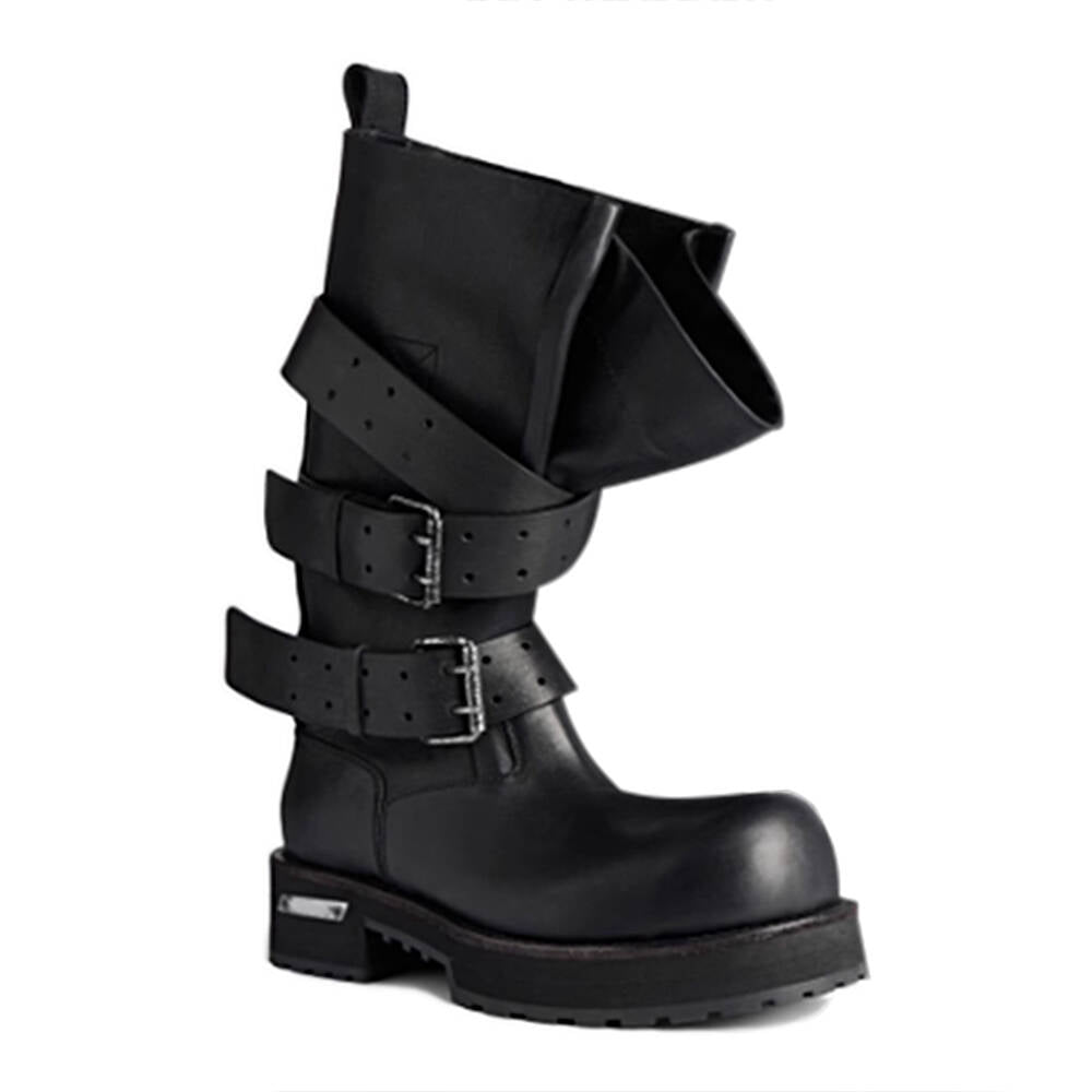 TENUK Wrapped Knee High Combat Boots