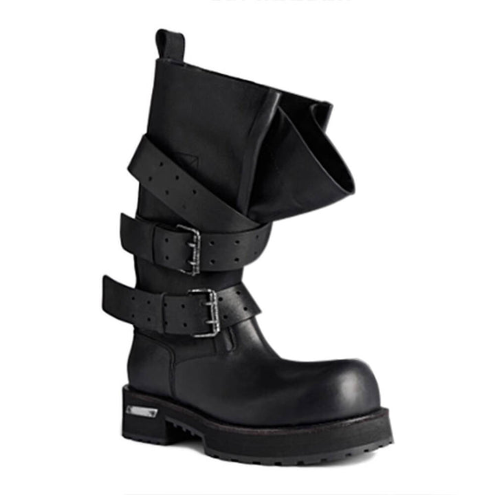 TENUK Wrapped Knee High Combat Boots