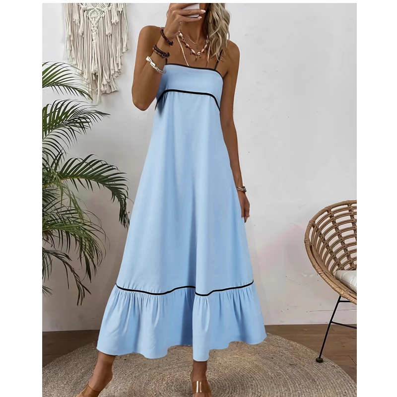 TENUV Flounced Hem Cami Dress