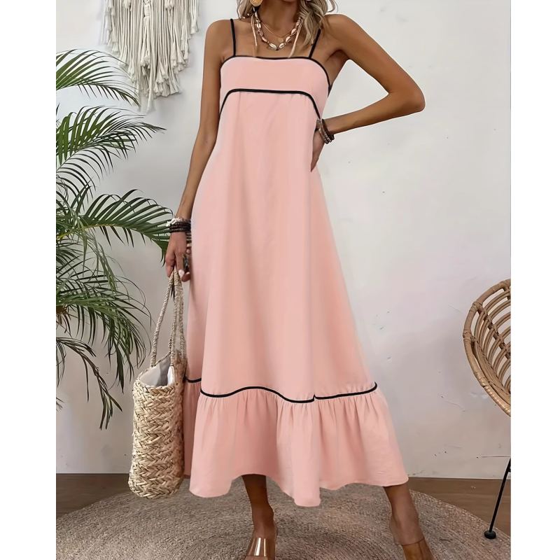 TENUV Flounced Hem Cami Dress