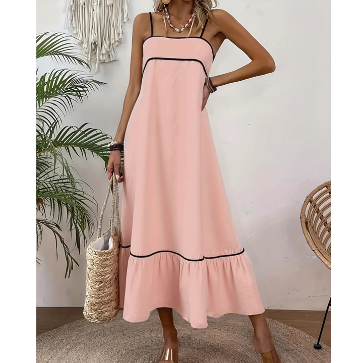 TENUV Flounced Hem Cami Dress