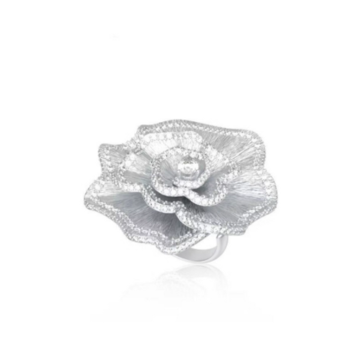 TEVFU Diamante Flower Ring