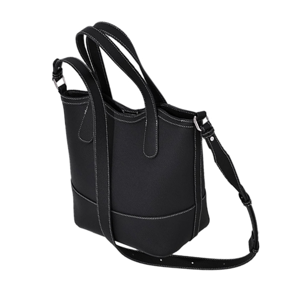 TOCRE Leather Bucket Bag