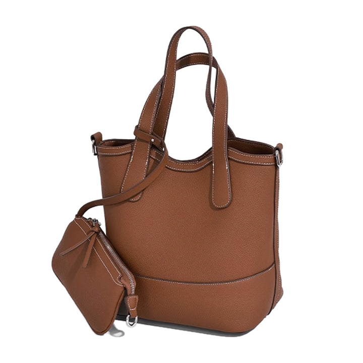 TOCRE Leather Bucket Bag