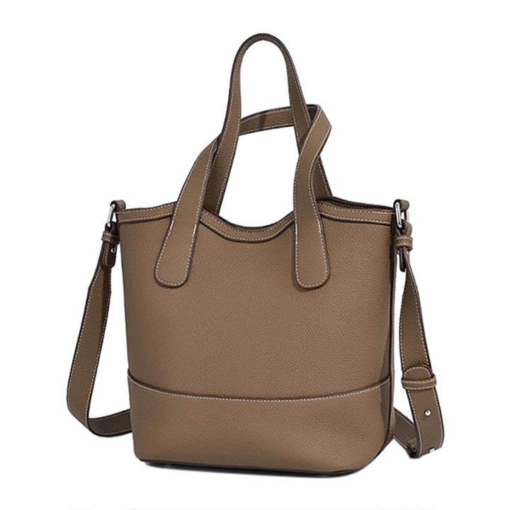 TOCRE Leather Bucket Bag