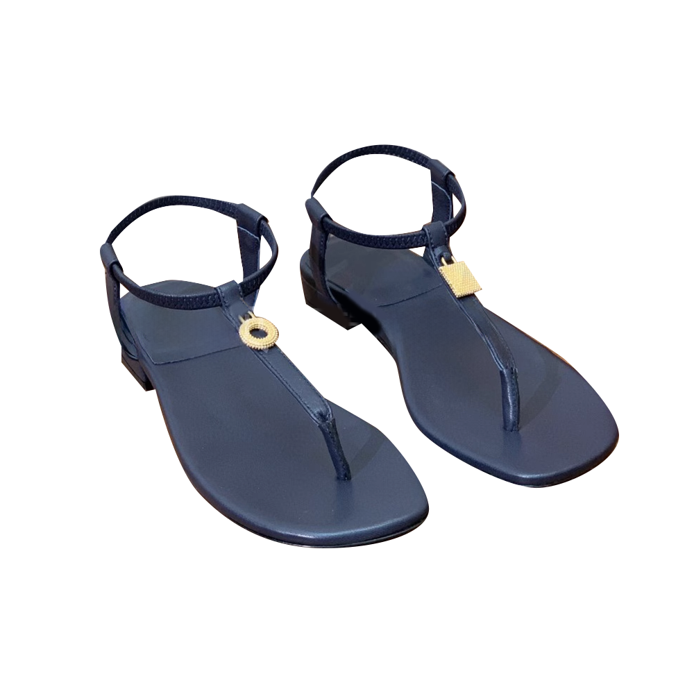 TOVCI Metal Embellished Flat Sandals
