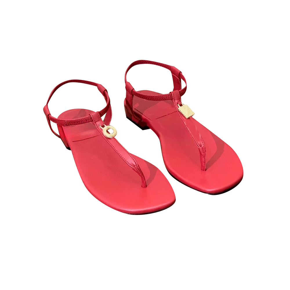 TOVCI Metal Embellished Flat Sandals