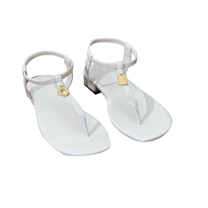 TOVCI Metal Embellished Flat Sandals
