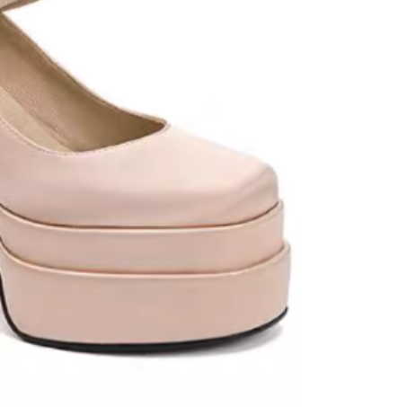 TUHON Block Heel Platform Pumps