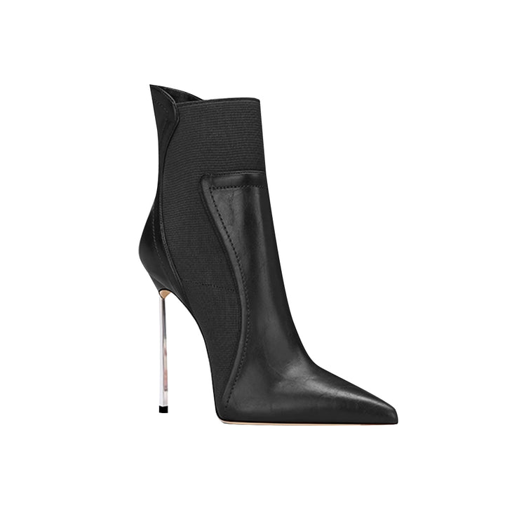 TUVCI Stiletto Heel Ankle Boots - 10cm