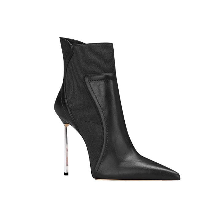 TUVCI Stiletto Heel Ankle Boots - 8cm