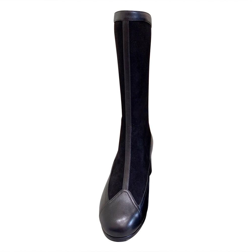 TVODA Suede And Leather Knee High Boots