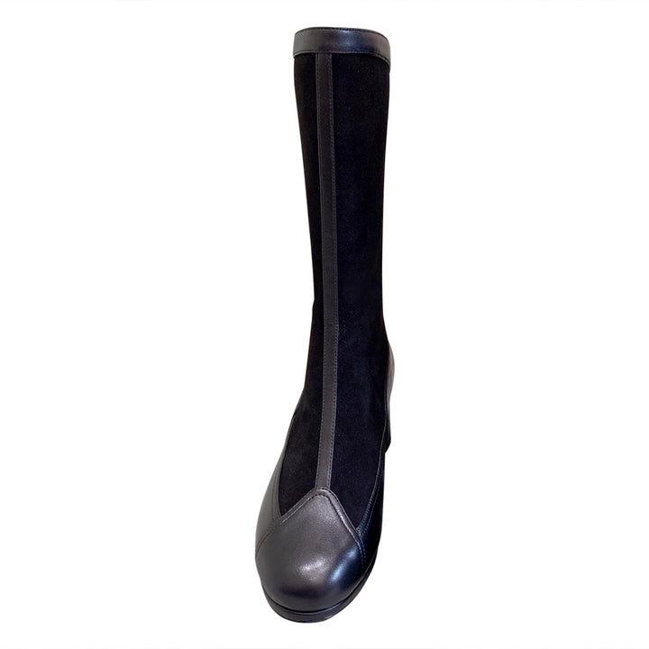 TVODA Suede And Leather Knee High Boots