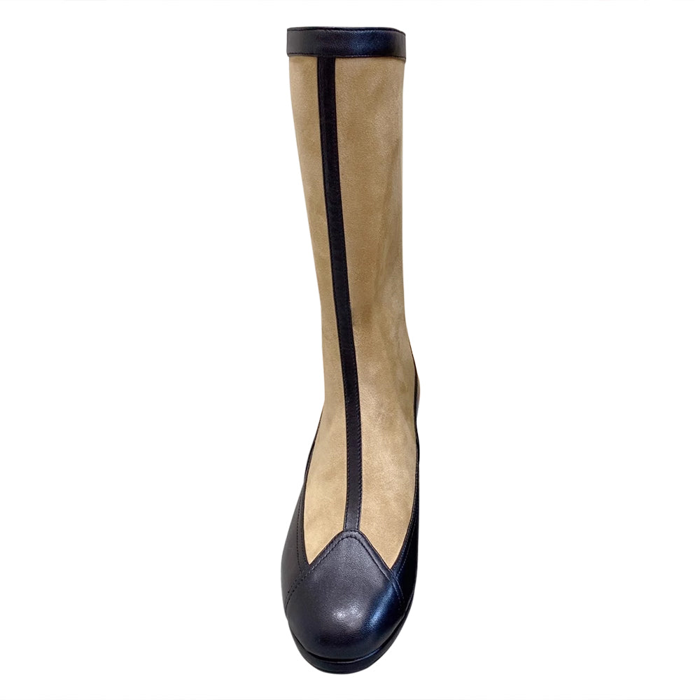 TVODA Suede And Leather Knee High Boots