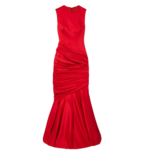 VACNI Ruffled Hem Evening Dress Gown