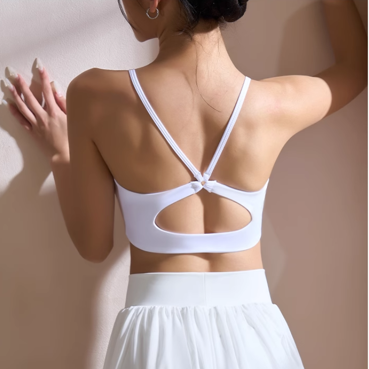 VAFOT Yoga Pilates Cut Out Fitted Sports Bra