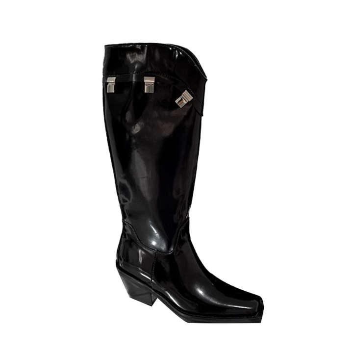 VAITU Metal Embellished Knee High Boots