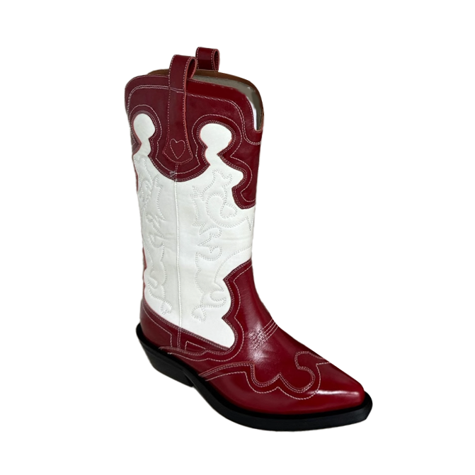 VAMMI Leather Western Cowboy Knee High Boots