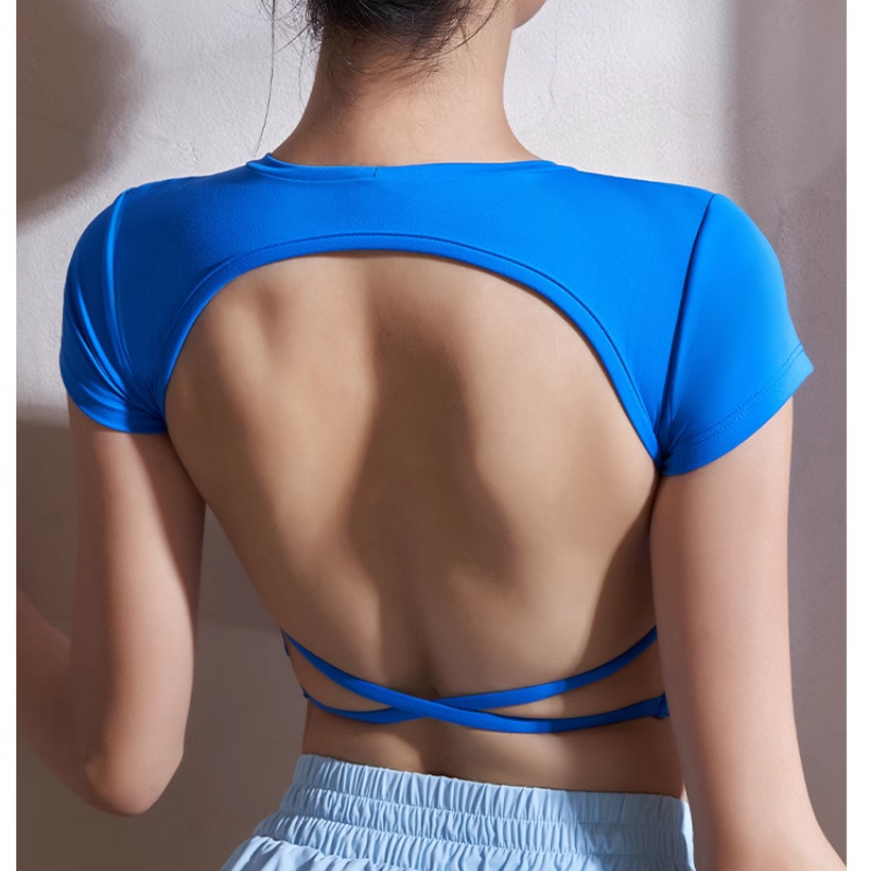 VARVI Yoga Pilates Backless Fitted Fitness Top